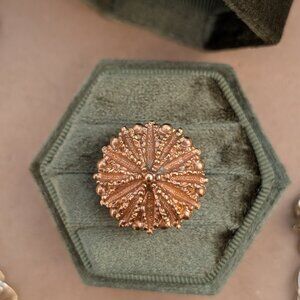 Vintage 1970's signed Act II Sea Urchin Cocktail ring, size 7